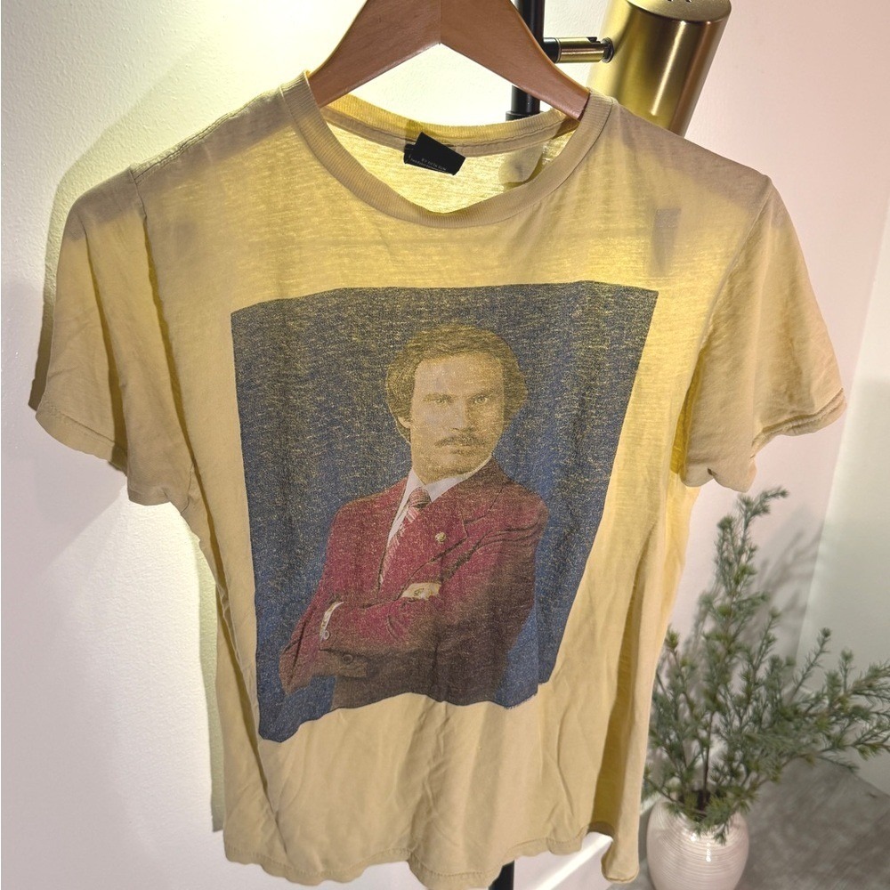 Anchorman ron burgundy Tee‎ perfectly preworn GUC xtra lightweight cotton iconic